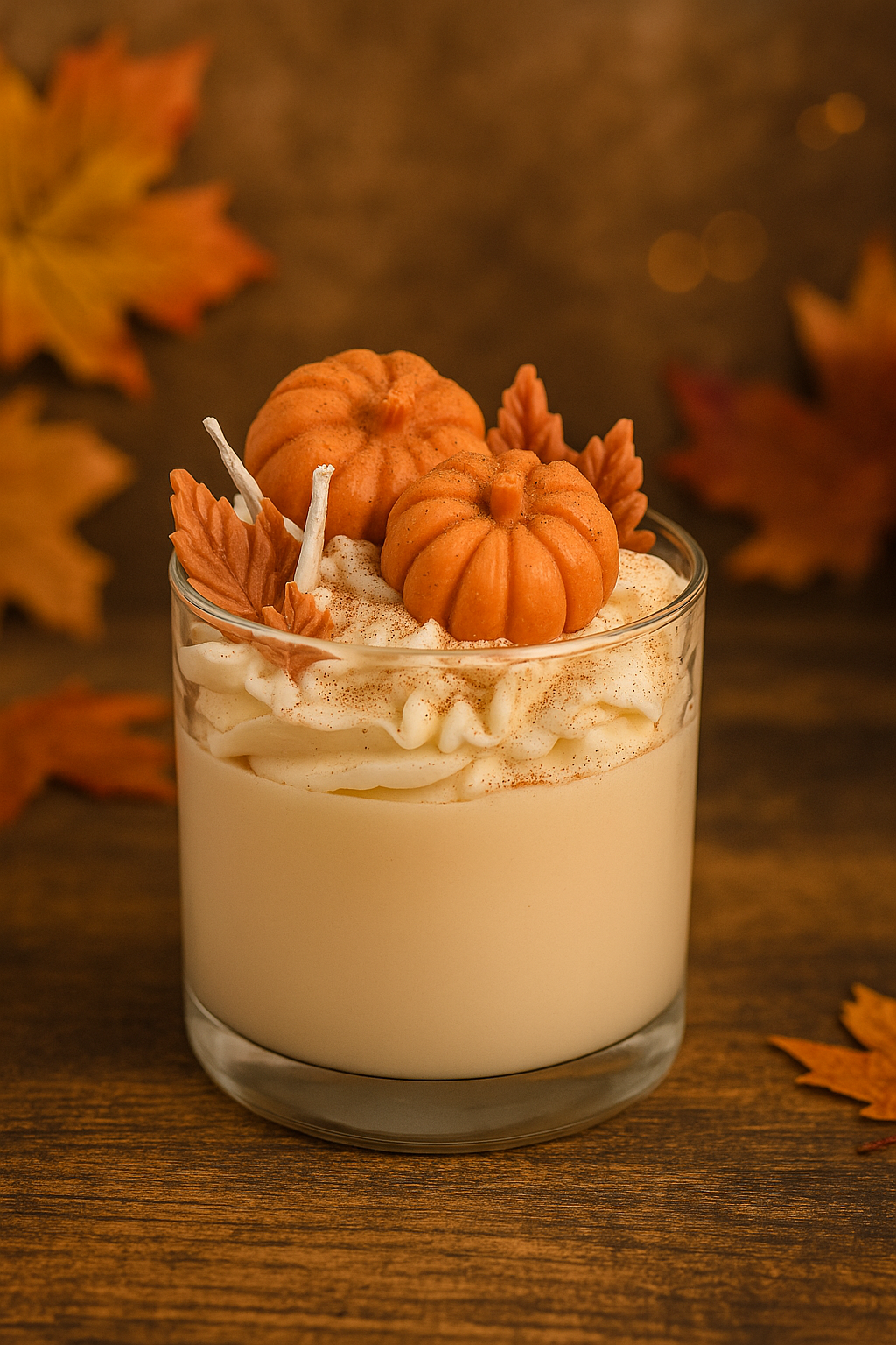 Pumpkin Spice Whipped Candle – Fall Dessert-Inspired Jar
